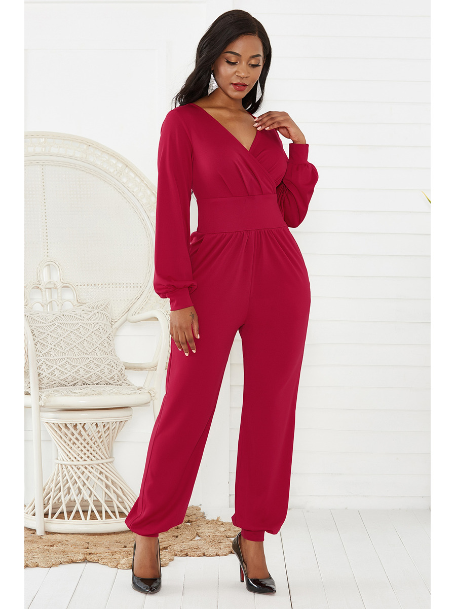 Combinaison pantalon rouge sale femme