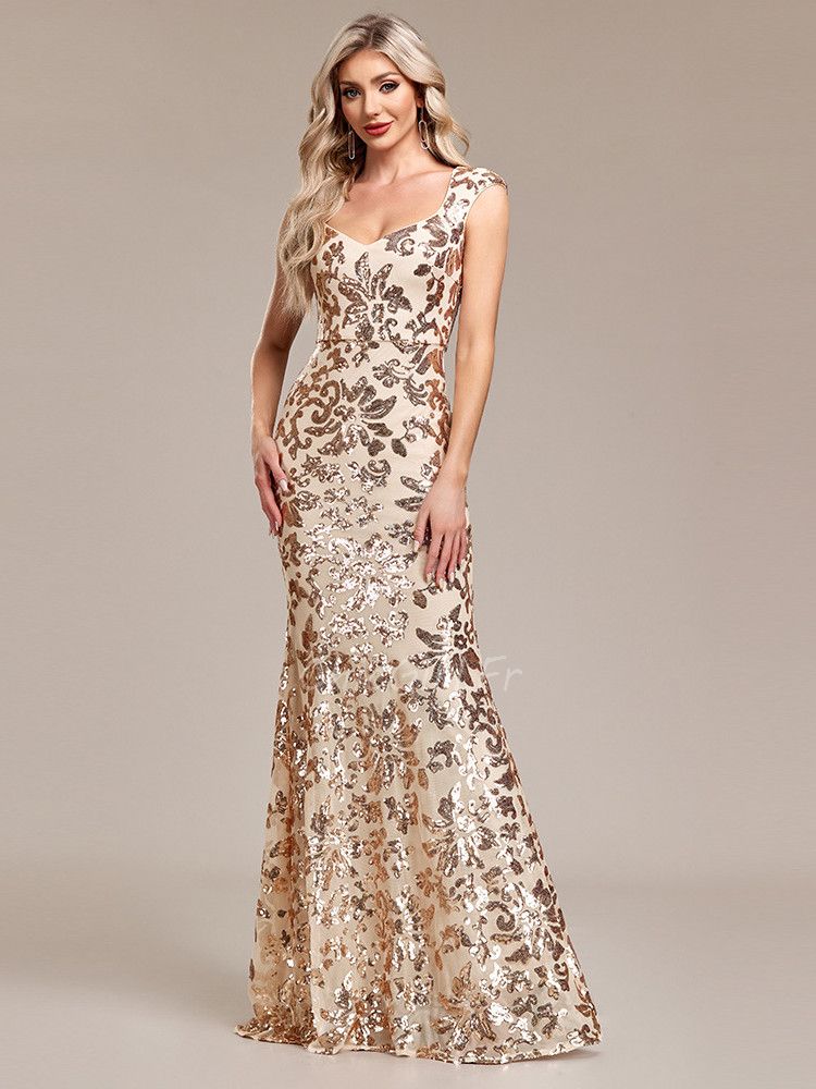 Robe gold longue new arrivals