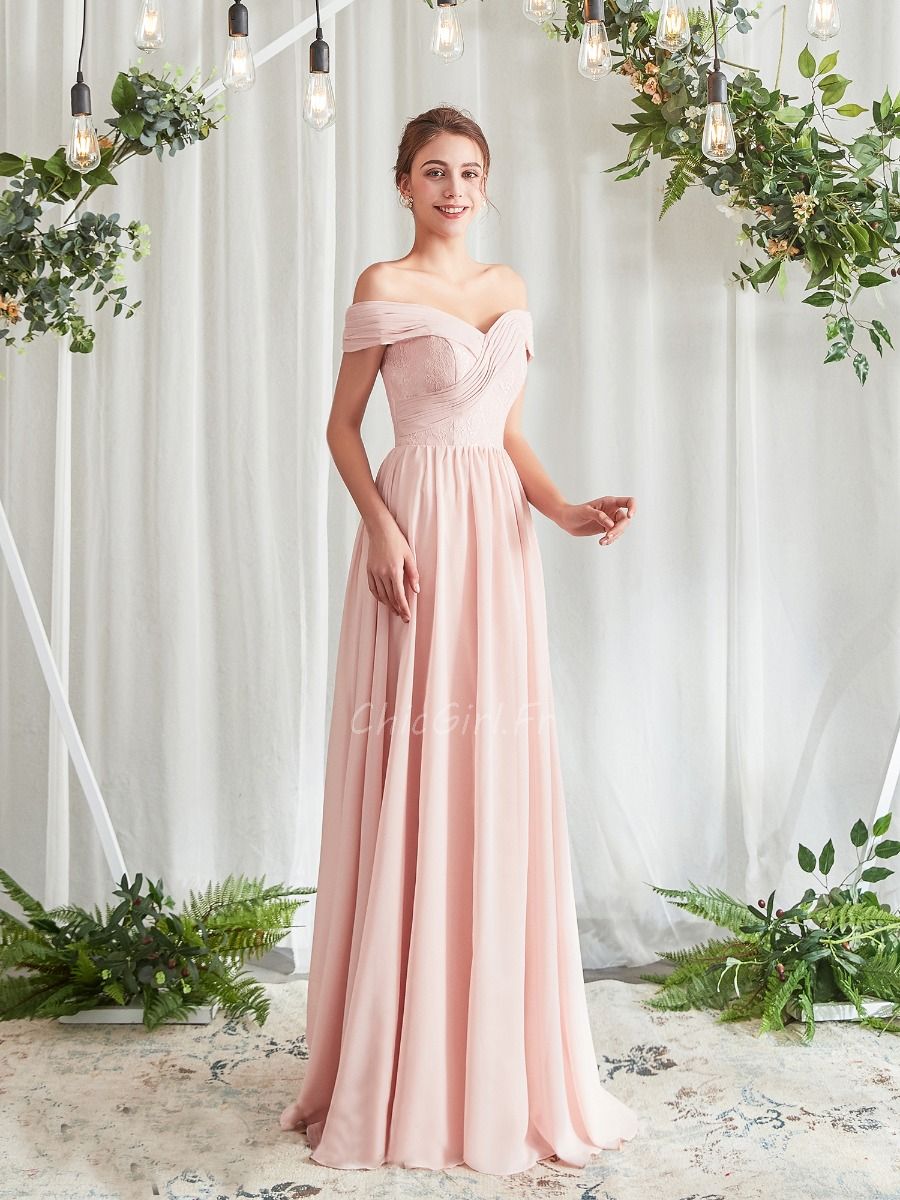 Robe demoiselle honneur rose new arrivals
