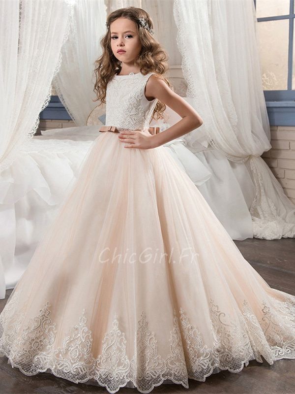 Robe Princesse en Tulle Rose pour fille