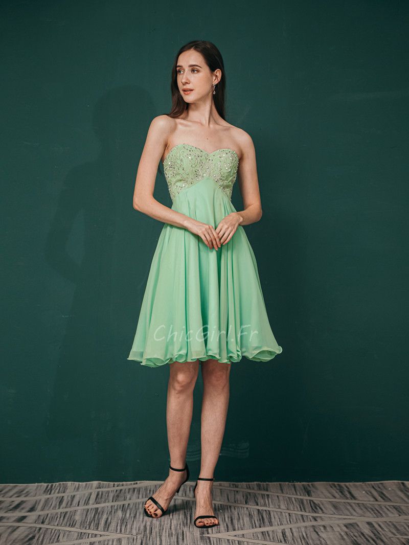 Robe bustier verte outlet