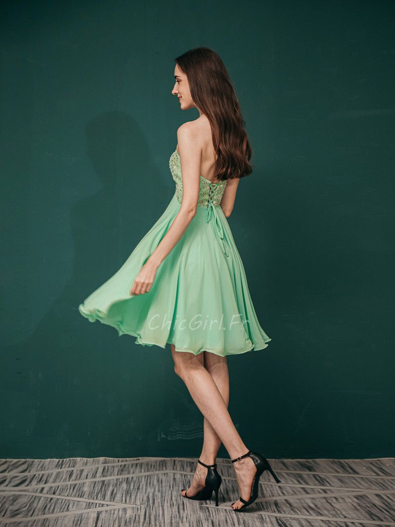 Robe fluide vert pastel - Vêtement Femme 