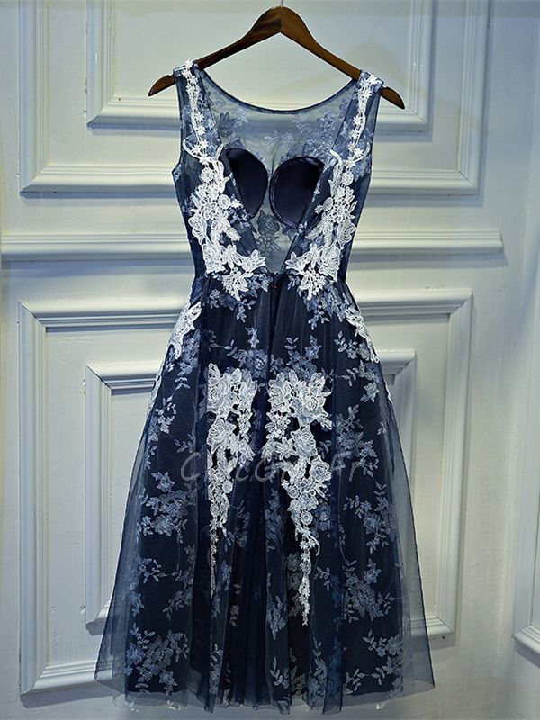 Robe tulle bleu 2025 marine