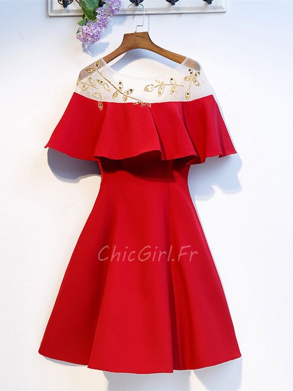 Robe rouge sales satin courte