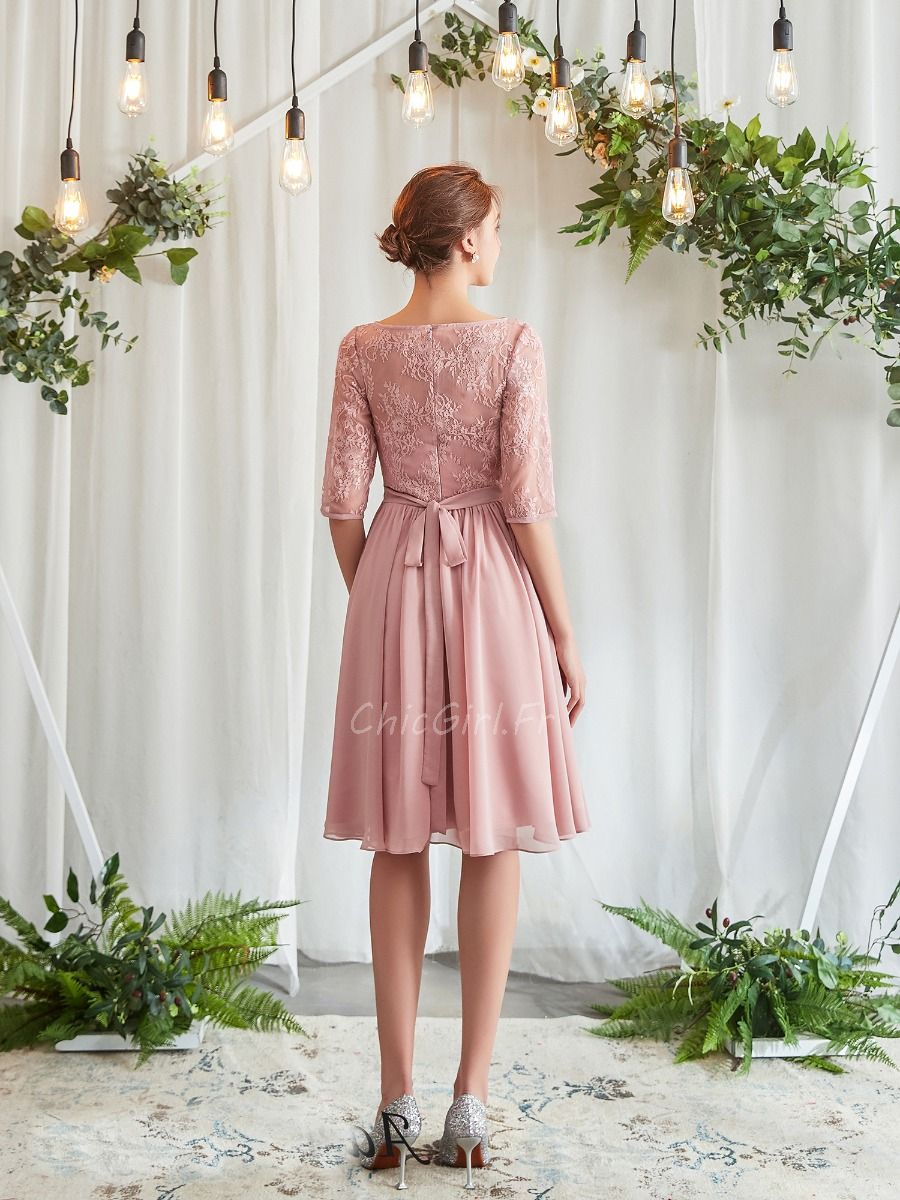 Robe courte en mousseline 2025