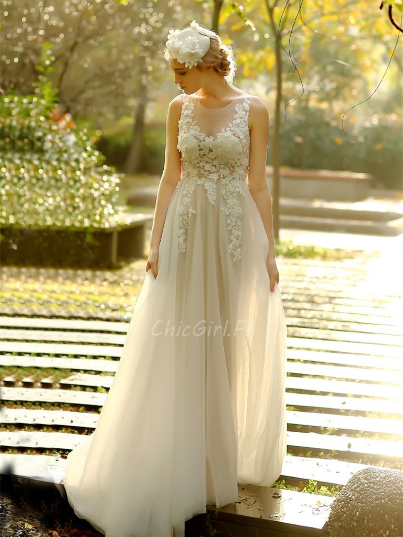 Robe top dentelle ivoire
