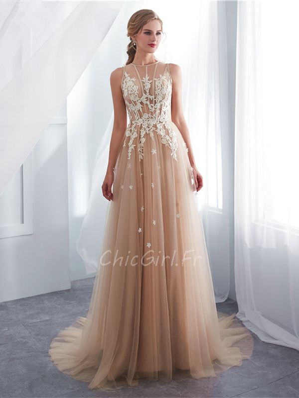 Robe longue tulle transparent on sale