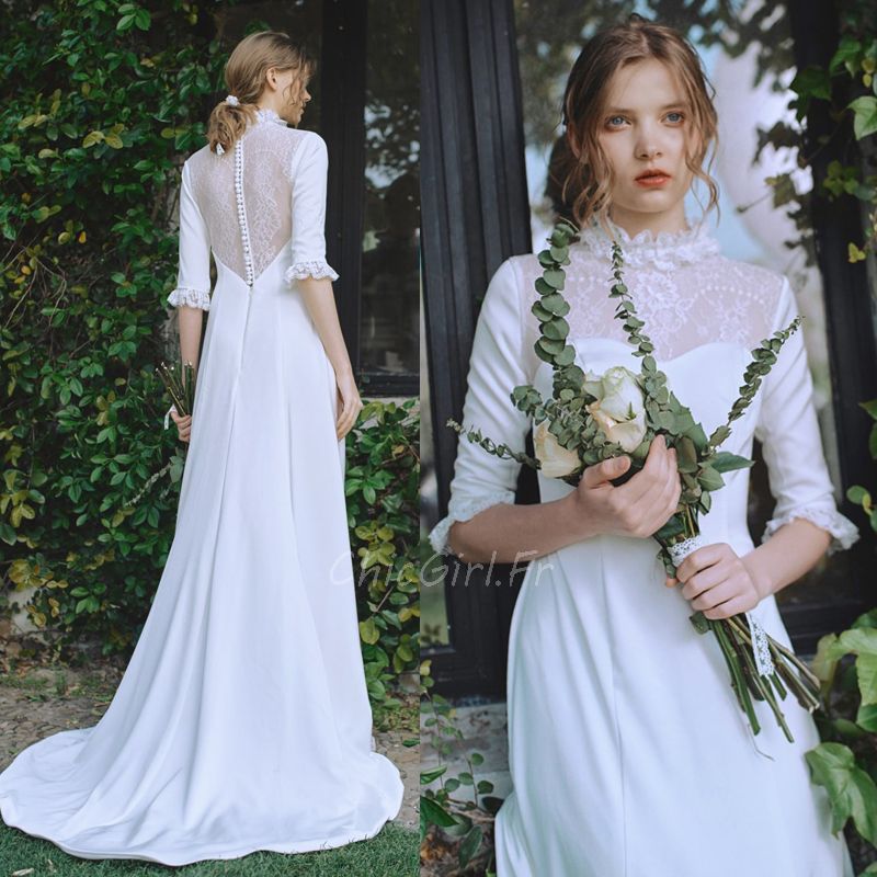 Robe fluide hotsell col montant
