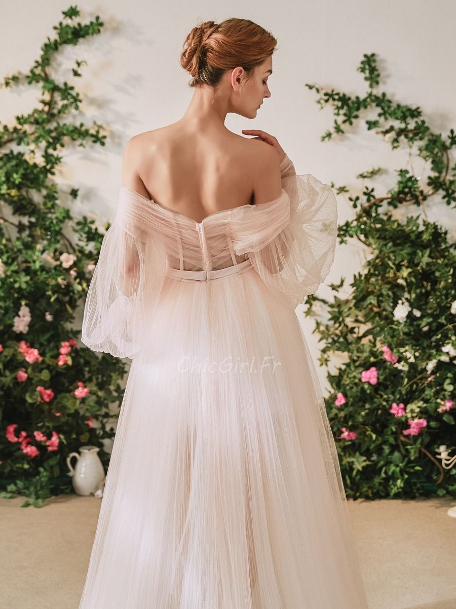Robe fluide rose poudrée clearance