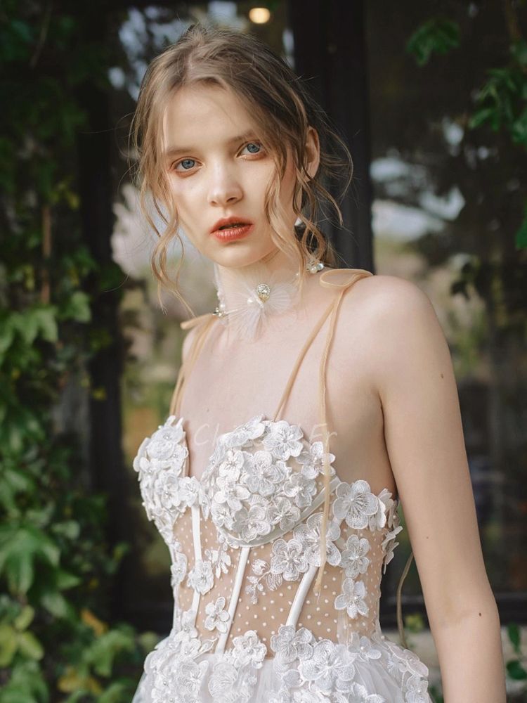 Robe transparente sale fleur