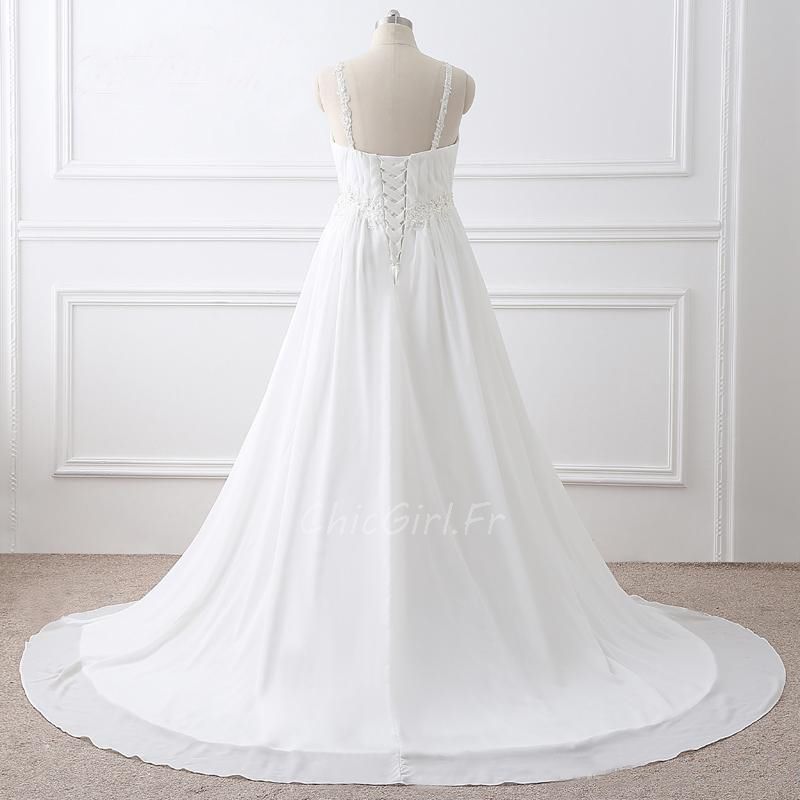 Robe mariée top taille empire