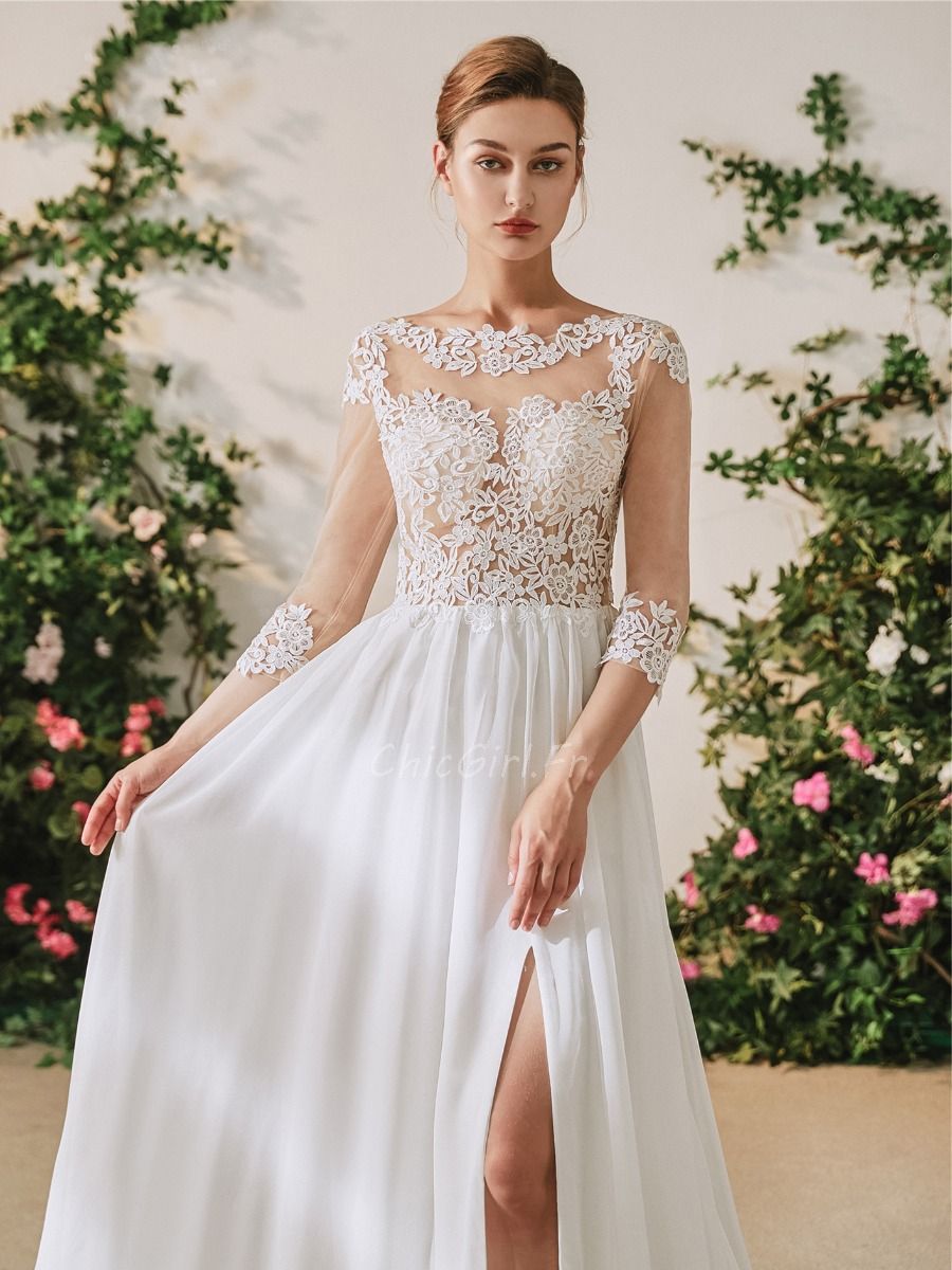 Haut mariage sales dentelle