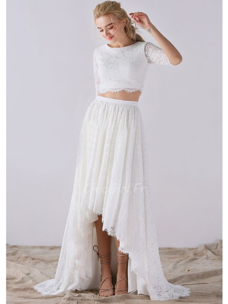 Jupe asymétrique mariage hot sale