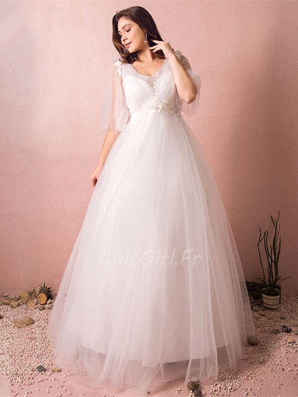 Robe mariée sales taille empire