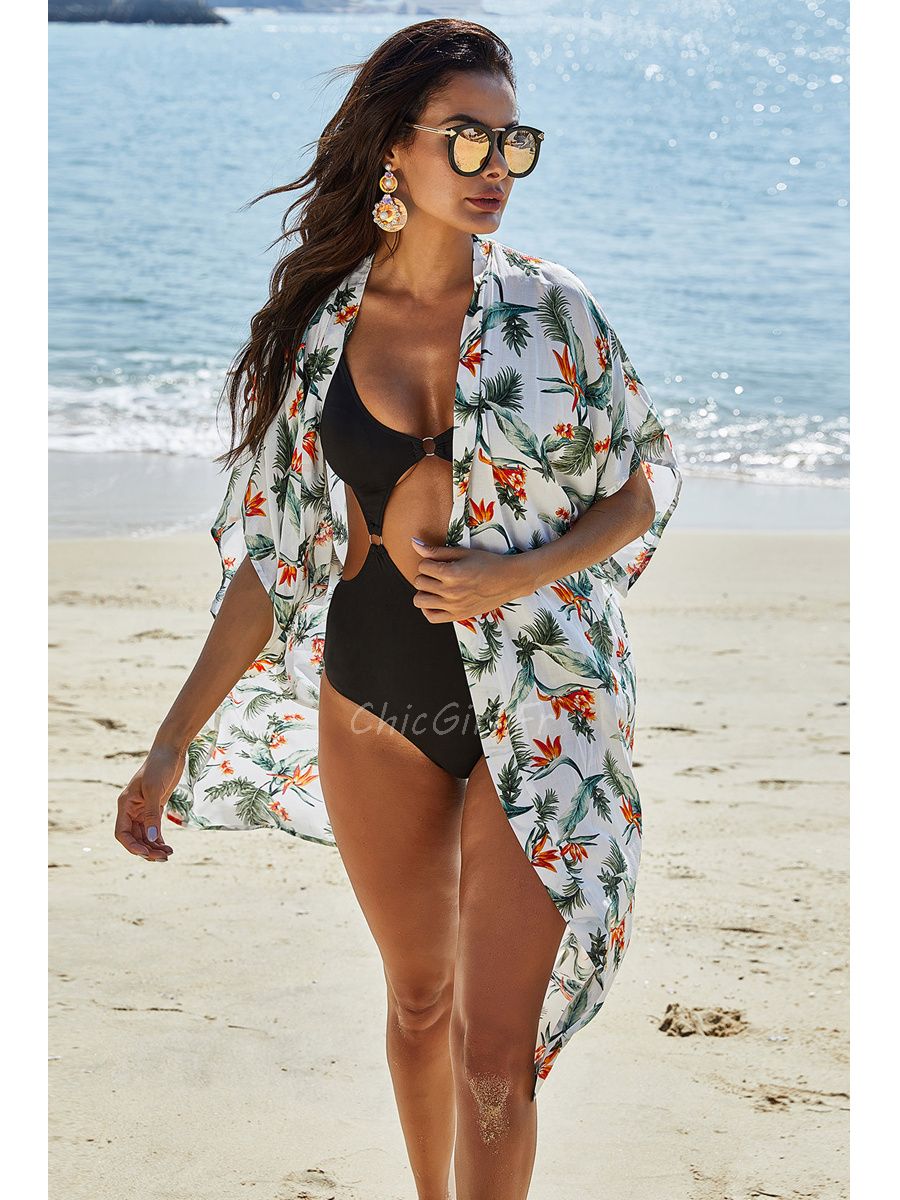 Robe De Plage Ete Fleurie Mousseline Fluide