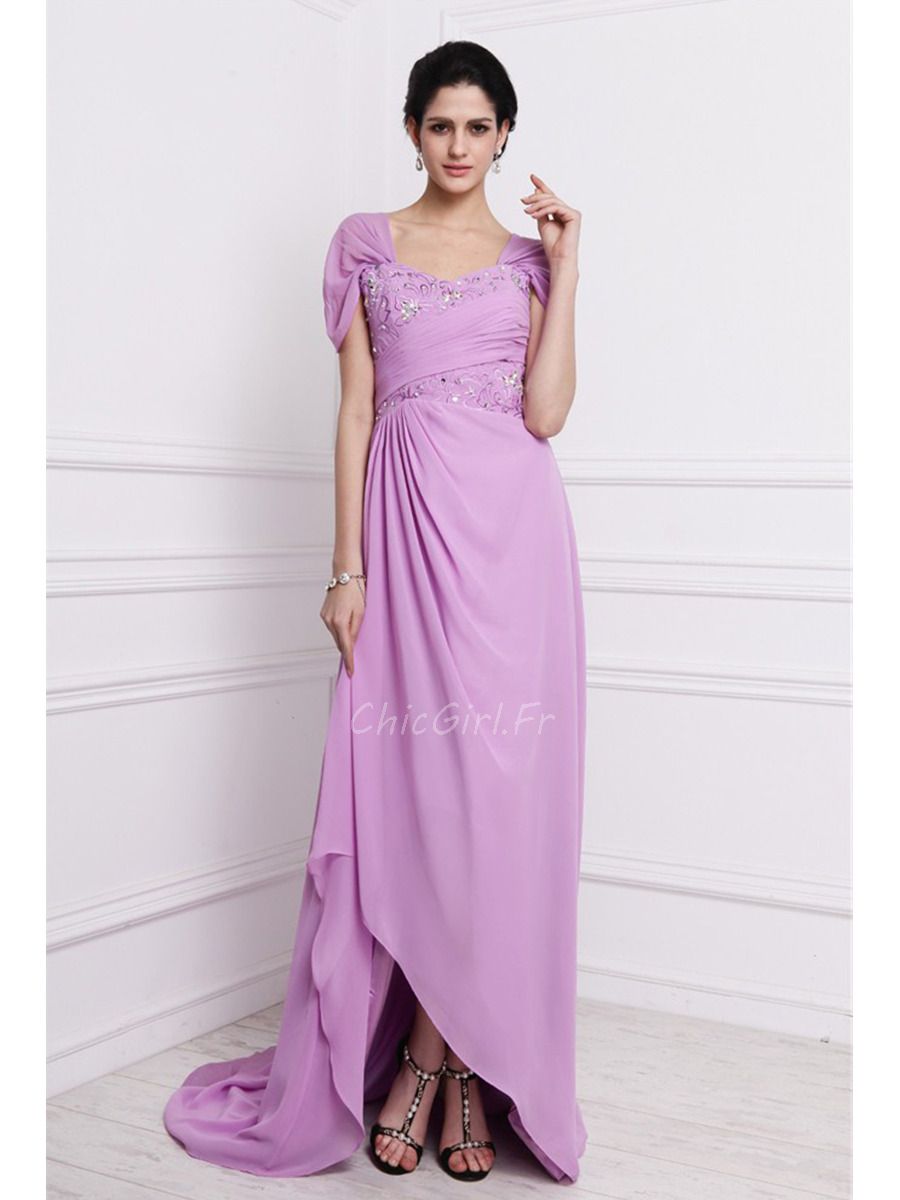 Robe avec traine new arrivals asymétrique