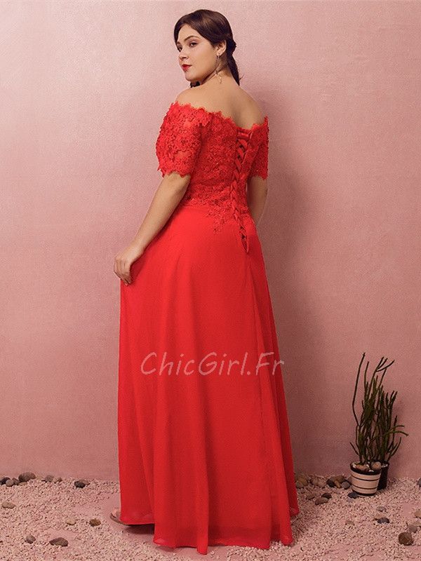 Robe longue epaule dénudée grande taille hotsell