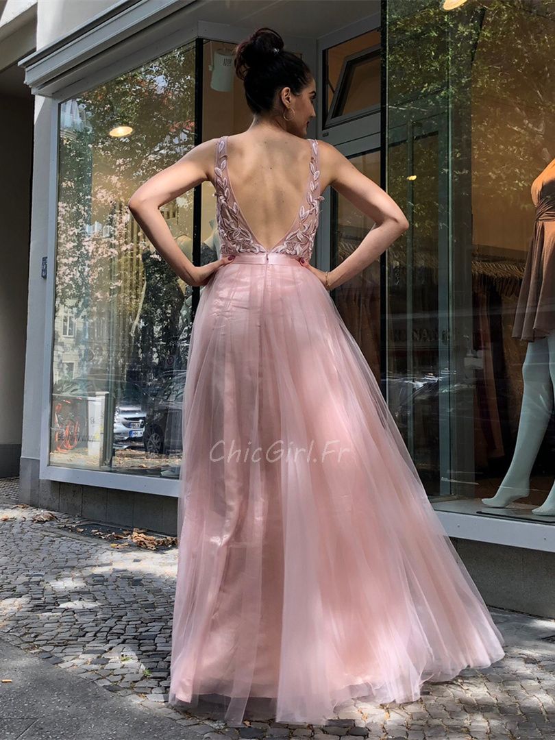 Robe de best sale soirée rose pastel