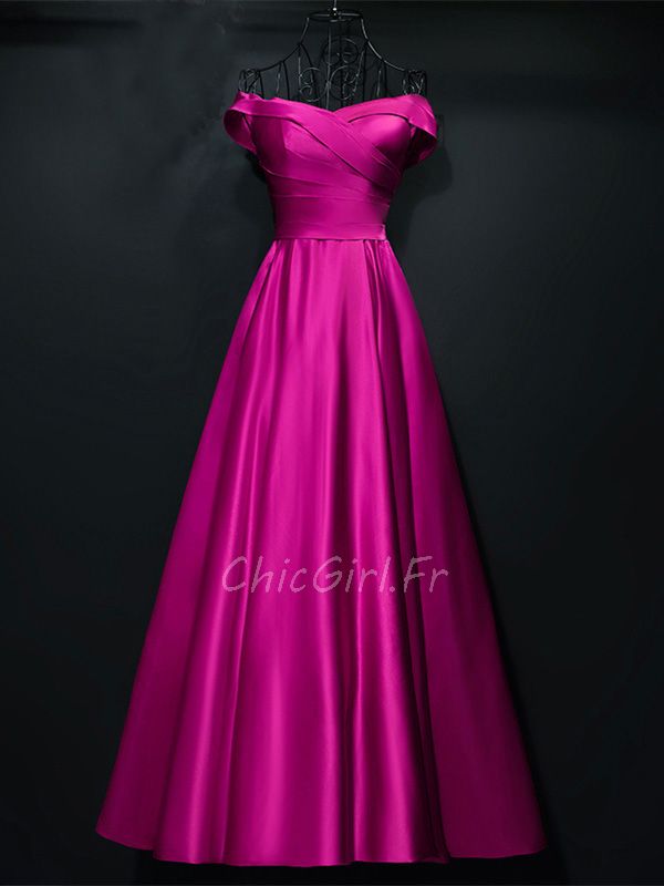 Robe fushia satin top