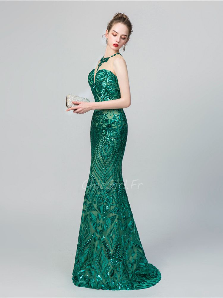 Robe mariage vert best sale emeraude