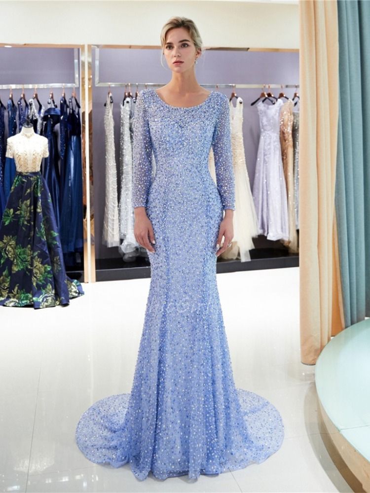 Robe paillette longue manche longue 2025