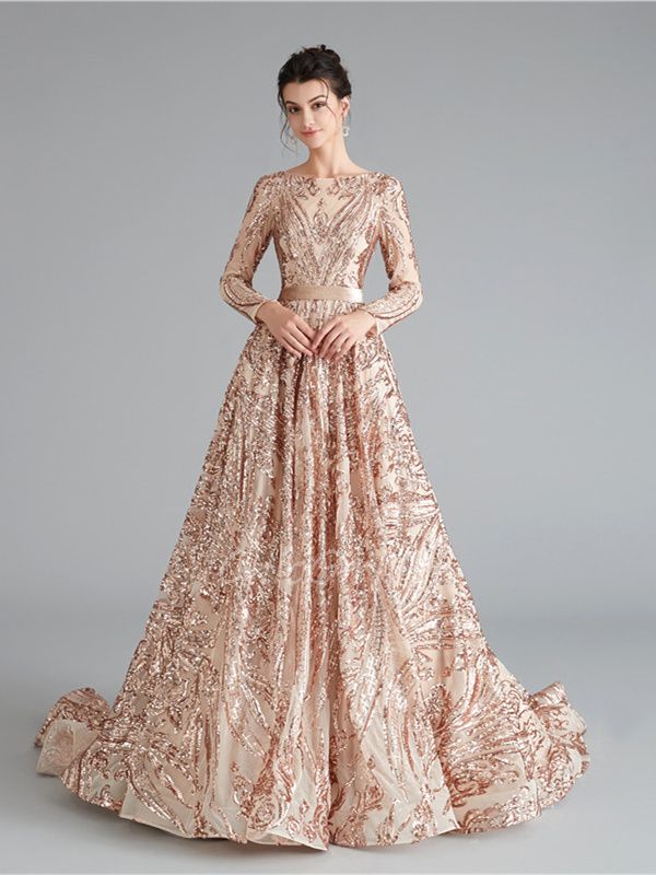 Robe de soiree rose gold deals