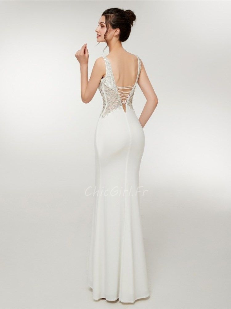 Robe sales cintrée blanche