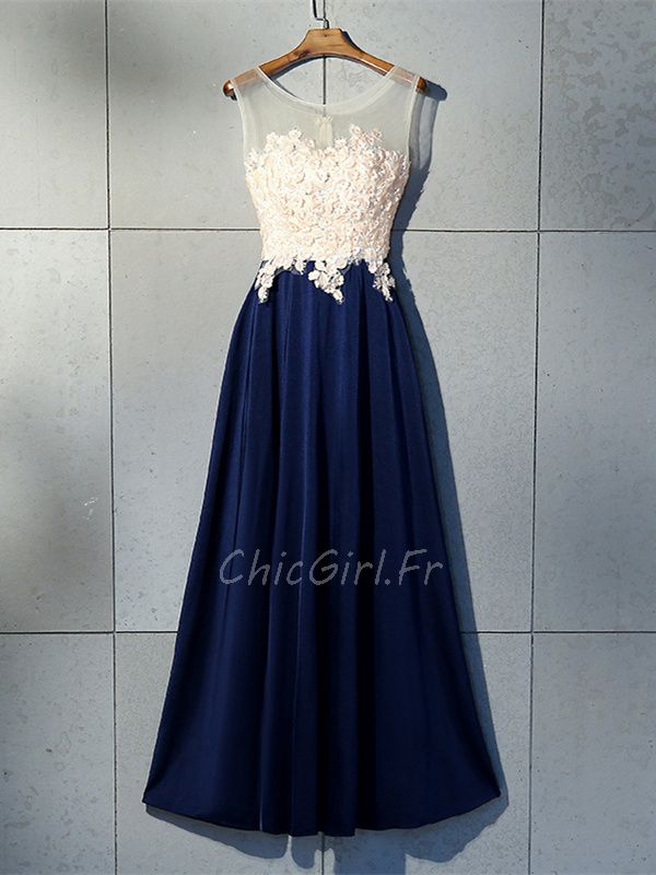 Robe longue bleu marine fleurie best sale