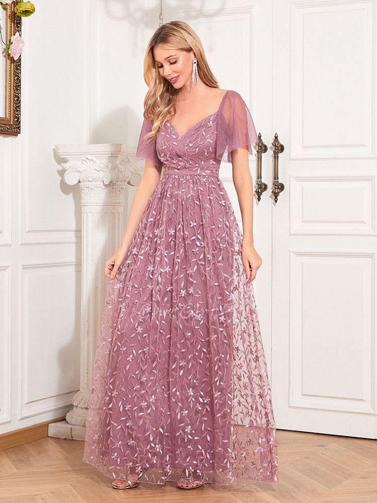 Robe de soirée fleurie on sale