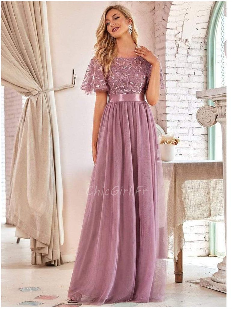 Robe de soiree longue vieux rose cheap