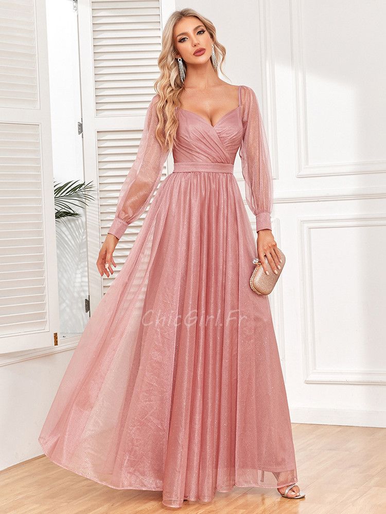 Robe manche longue transparente new arrivals