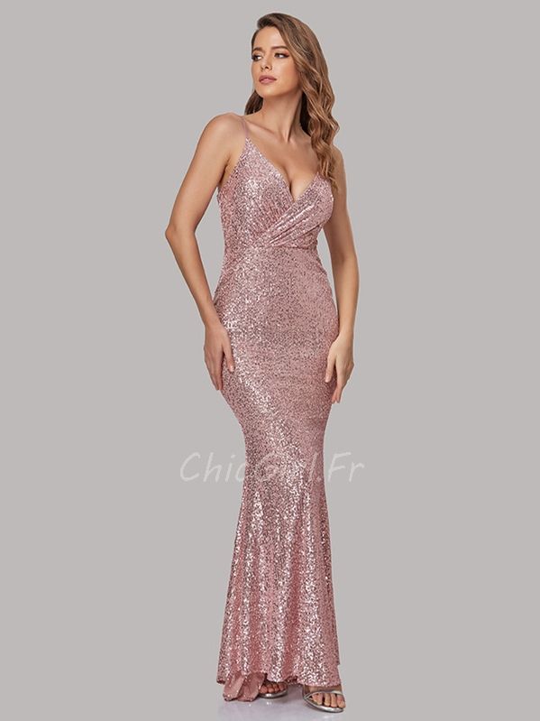Robe de new arrivals soiree sirene pailletée