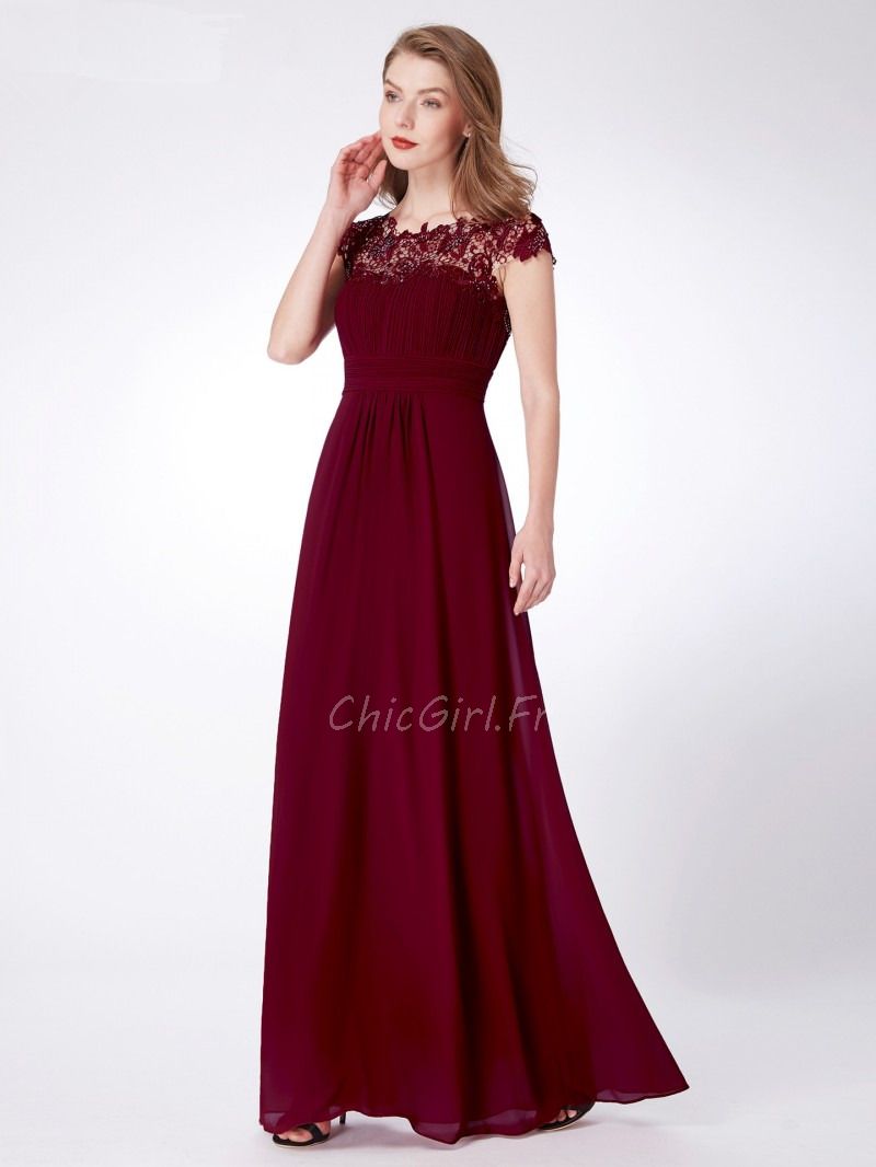 Robes d Invit e de Mariage Dos Ouvert Longue Mousseline Dentelle