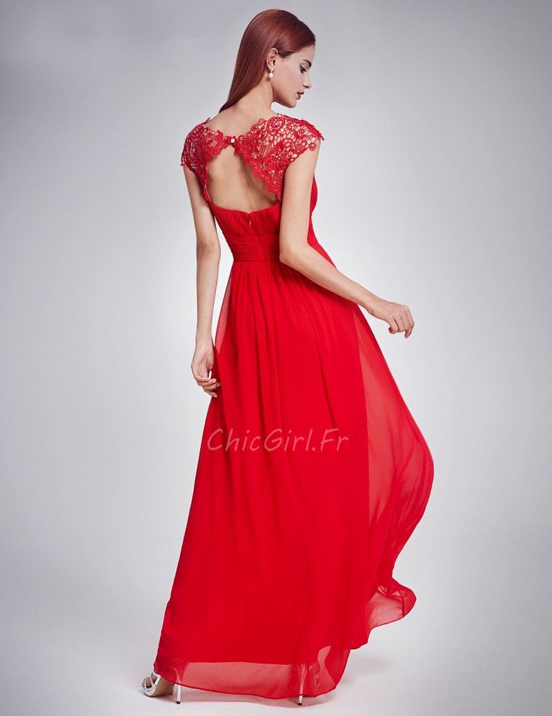 Robe a dentelle rouge discount