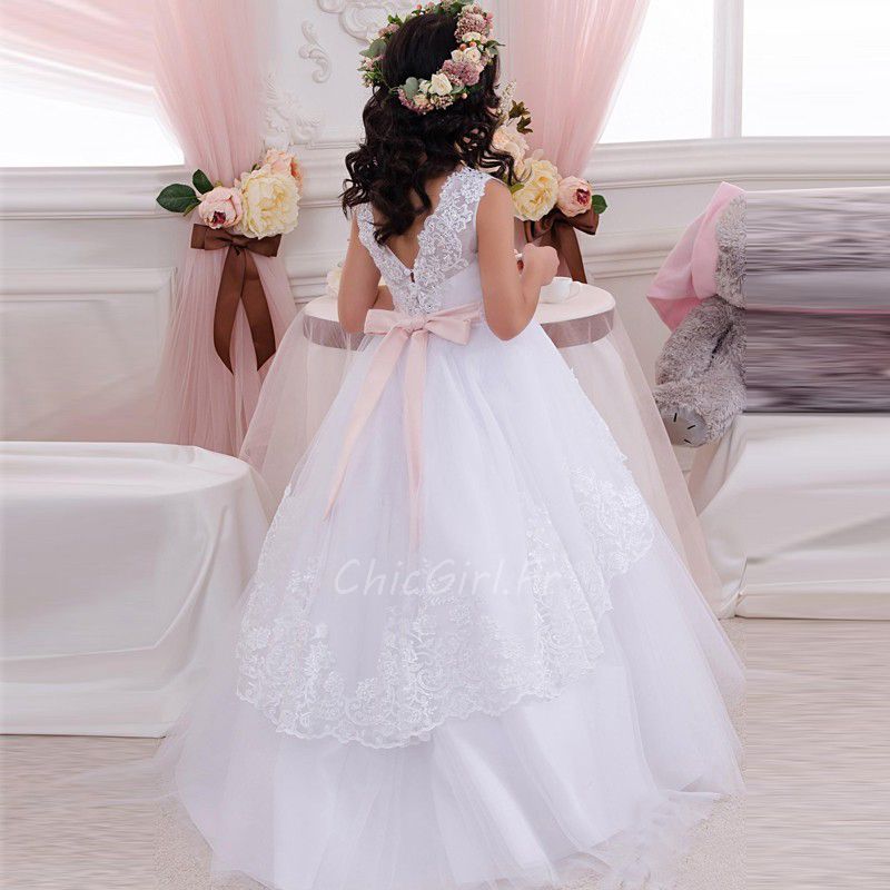 Robes ceremonie mariage princesse pour Petite Fille