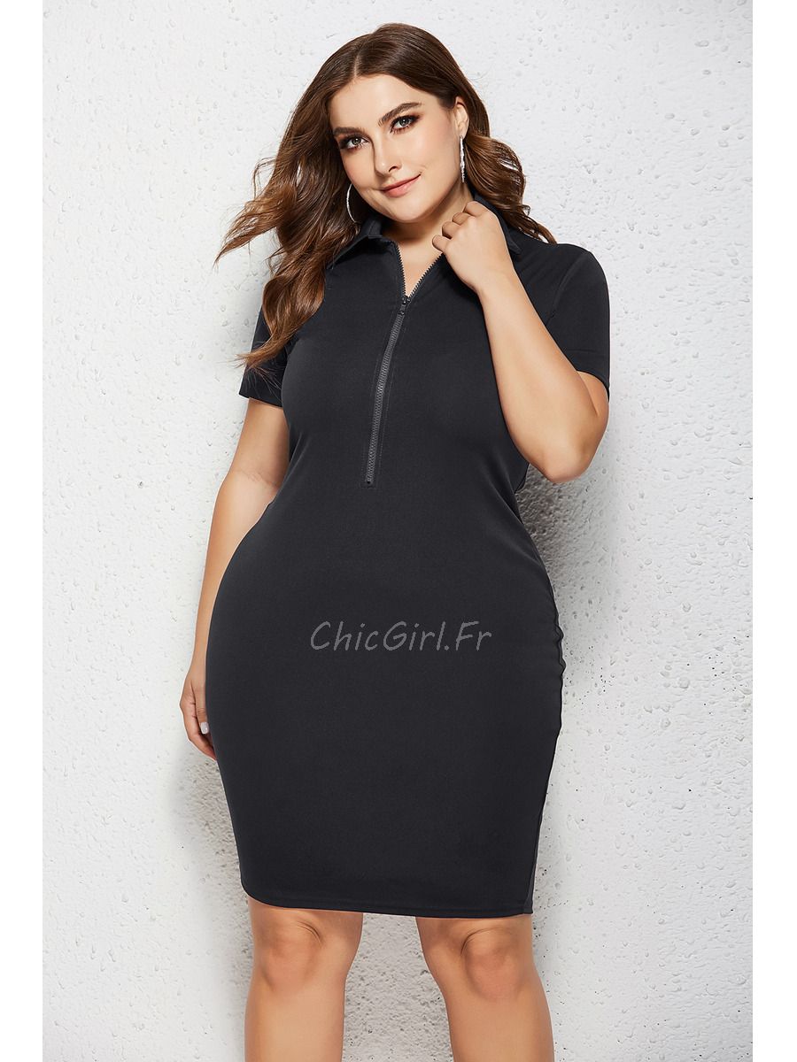 Robe noire col claudine discount femme