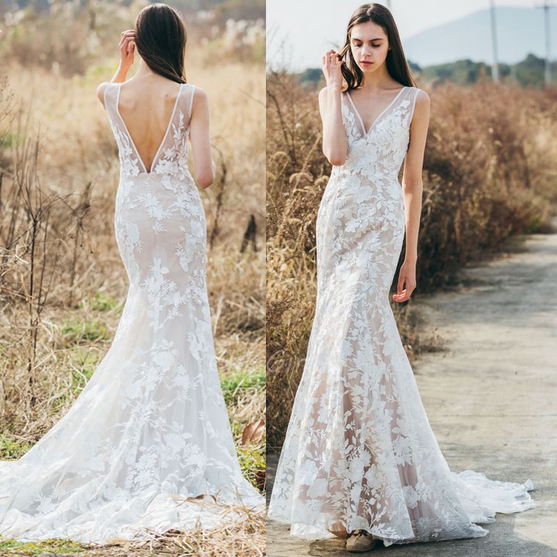 Robe sirene hotsell dentelle dos nu