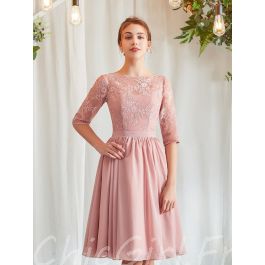 Robe de cocktail vieux rose sale