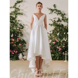 Robe asymétrique courte devant longue derrière Outlet