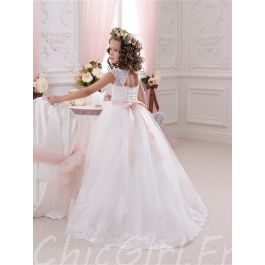 Robe Fille Pourpre Dentelle Tulle Sans Manches Dos Creux - Reconstitution Historique 5-10 Ans