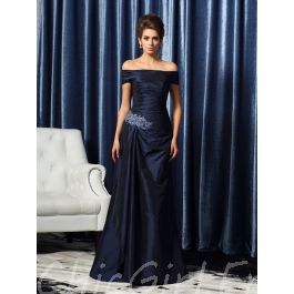 Robe Corsage Eva Franco Arielle En Taffetas Pailleté Bleu Marine - Taille 8, Neuve Avec étiquette