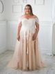 Robe De Mariée Princesse Grande Taille Volant Dentelle Avec Bretelle Décolleté Coeur