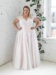 Robe De Mariée Princesse Grande Taille Romantique Tulle Dentelle Col V