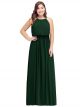 Robe De Soirée Boheme Chic Grande Taille Longue Vert Sapin Mousseline