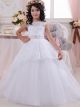 Robe Enfant Mariage Princesse Blanche Tulle Dentelle Robe De Communion