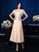 Robe Mere Mariee Soirée Empire Longue Vieux Rose Mousseline Fluide Col V