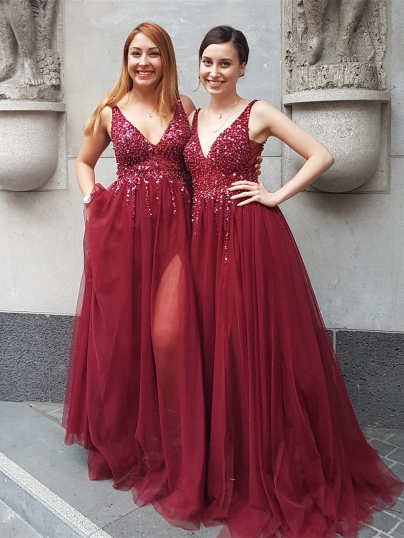Collier Rouge/bordeaux Pour Robe De Mariée Ou Soirée - Fleurs Et Perles, Fantaisie élégante