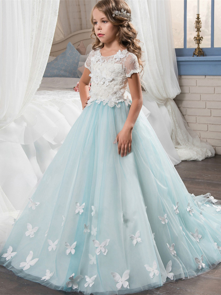 Robe fille bleu hotsell