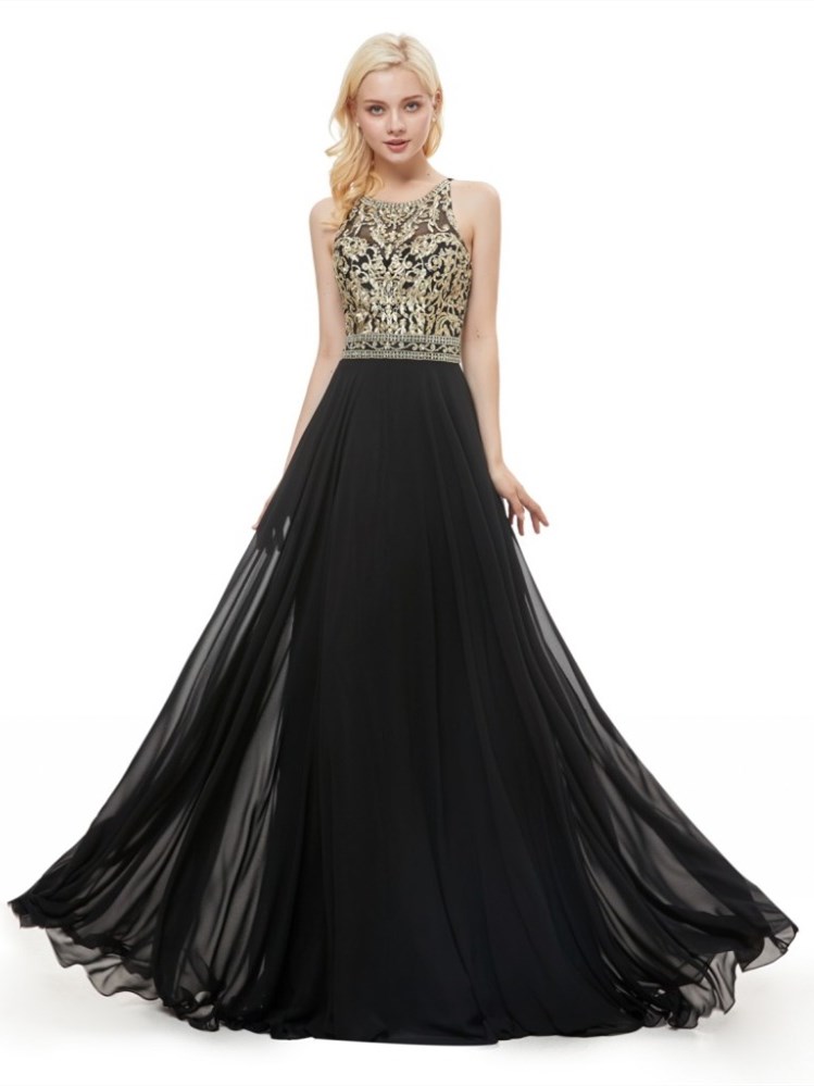 Robe longue fluide noire on sale