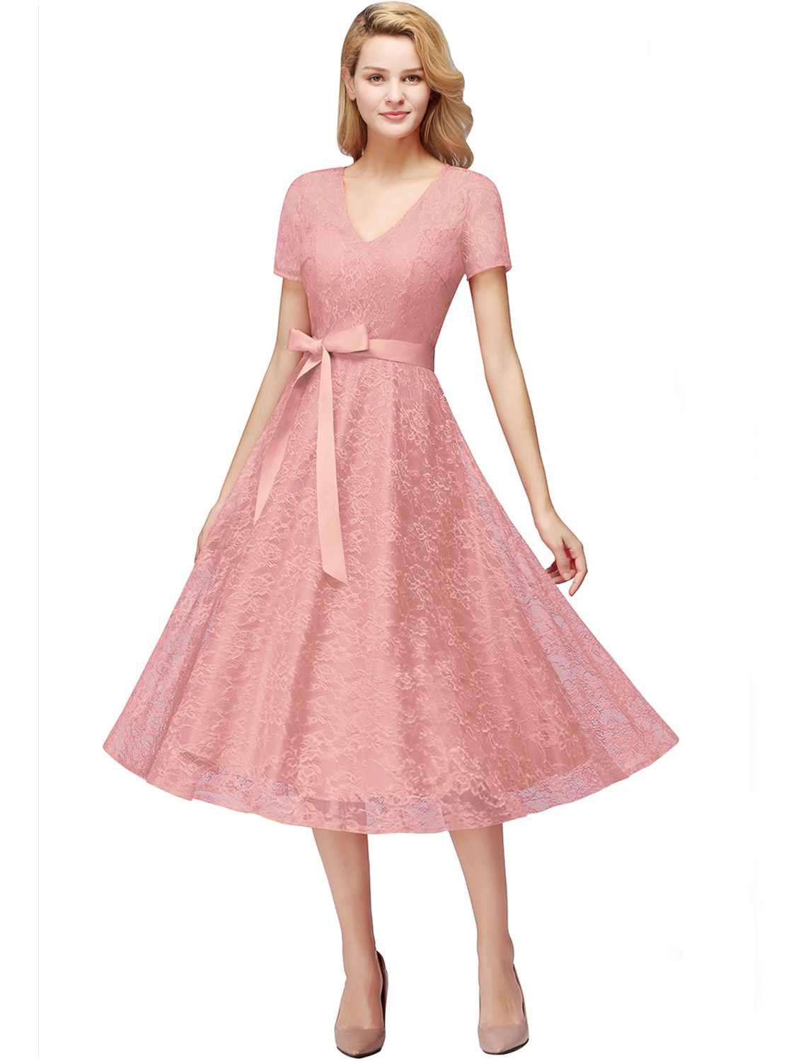 Robe cocktail 2025 fluide mi longue